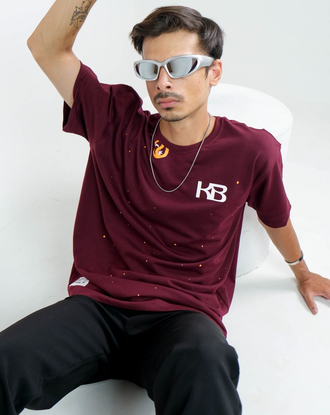 Meditate Karo | Maroon | Oversized T-Shirt