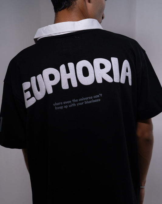 Euphoria | Polo T Shirt | Oversize | Black